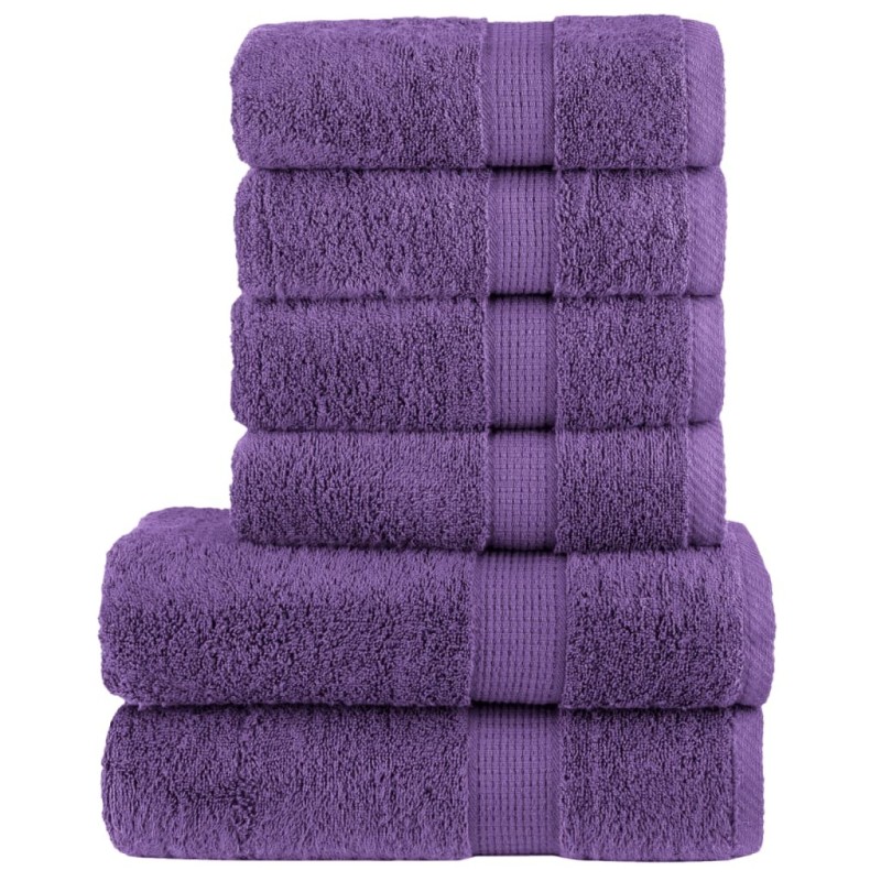 Ensemble de serviettes de qualité supérieure SOLUND 6pcs violet 