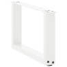 Pieds de table basse en U, 2 pièces, blanc, 50 x (30-31) cm, acier 