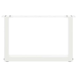 Pieds de table basse en U, 2 pièces, blanc, 50 x (30-31) cm, acier 