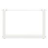 Pieds de table basse en U, 2 pièces, blanc, 50 x (30-31) cm, acier 