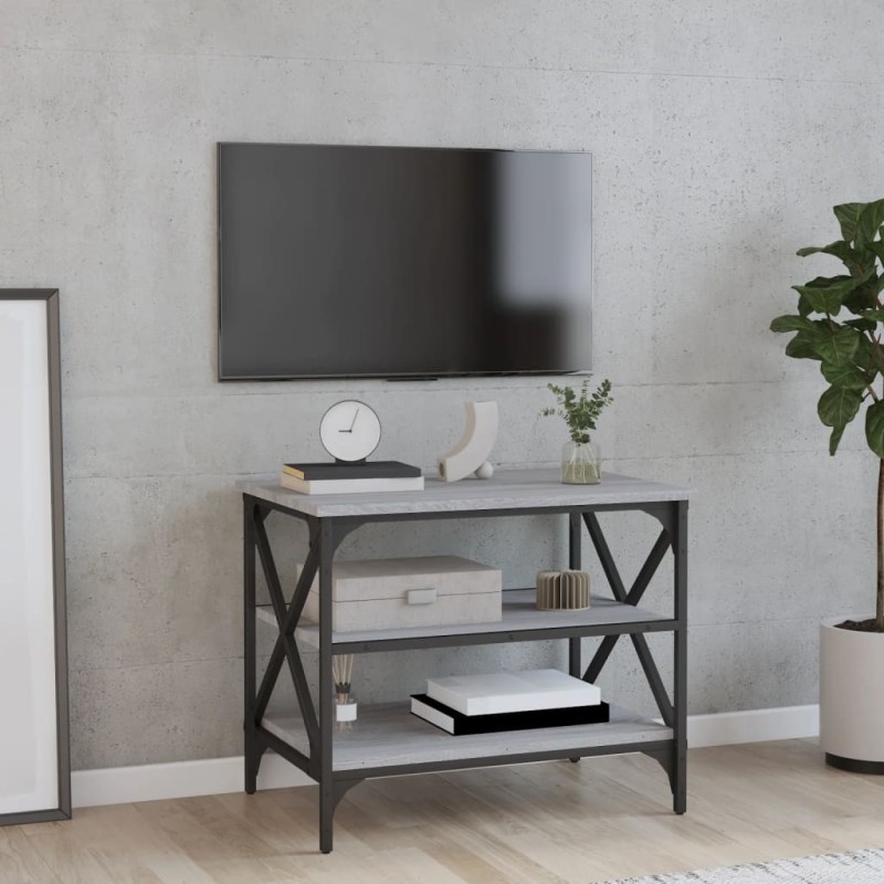 Meuble TV Sonoma gris 60x40x50 cm Bois d'ingénierie Meuble TV Sonoma gris 60x40x50 cm Bois d'ingénierie