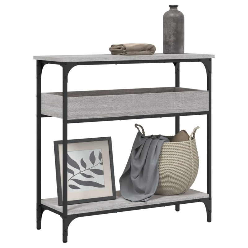 Table console avec étagère sonoma gris 75x29x75 cm Table console avec étagère sonoma gris 75x29x75 cm