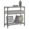 Table console avec étagère sonoma gris 75x29x75 cm 