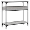 Table console avec étagère sonoma gris 75x29x75 cm 