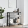 Table console avec étagère sonoma gris 75x29x75 cm 