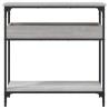 Table console avec étagère sonoma gris 75x29x75 cm 