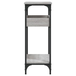 Table console avec étagère sonoma gris 75x29x75 cm 