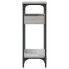 Table console avec étagère sonoma gris 75x29x75 cm 