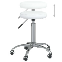 Chaise de salle à manger Blanc Similicuir  