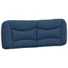 Coussin de tête de lit bleu 120 cm tissu 