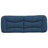 Coussin de tête de lit bleu 120 cm tissu 
