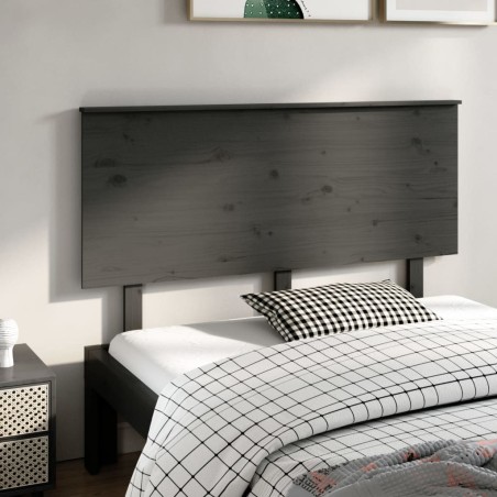 Tête de lit Gris 144x6x82,5 cm Bois massif de pin 