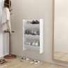 Armoire à chaussures murale Blanc 60x18x90 cm Aggloméré 