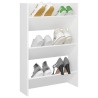 Armoire à chaussures murale Blanc 60x18x90 cm Aggloméré 