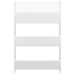 Armoire à chaussures murale Blanc 60x18x90 cm Aggloméré 