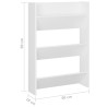 Armoire à chaussures murale Blanc 60x18x90 cm Aggloméré 