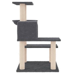 Arbre à chat avec griffoirs en sisal gris foncé 82,5 cm 