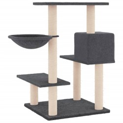 Arbre à chat avec griffoirs en sisal gris foncé 82,5 cm 