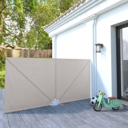 Auvent latéral pliable de terrasse Crème 300 x 150 cm 