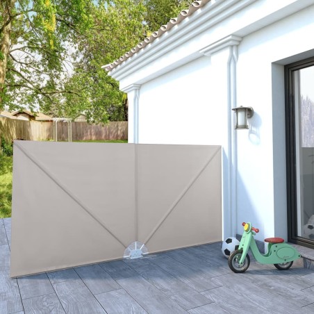 Auvent latéral pliable de terrasse Crème 300 x 150 cm 