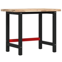 Établi 100x60x83 cm bois massif d'acacia rectangulaire 