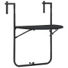 Table de balcon Noir 60x64x83,5 cm Plastique Aspect de rotin 