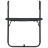 Table de balcon Noir 60x64x83,5 cm Plastique Aspect de rotin 