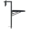 Table de balcon Noir 60x64x83,5 cm Plastique Aspect de rotin 