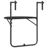 Table de balcon Noir 60x64x83,5 cm Plastique Aspect de rotin 