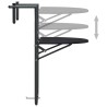 Table de balcon Noir 60x64x83,5 cm Plastique Aspect de rotin 