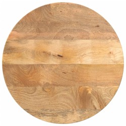 Dessus de table Ø 50x2,5 cm rond bois de manguier massif 