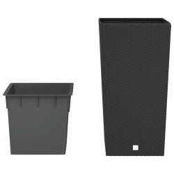 Jardinière et intérieur amovible anthracite 21 /49 L rotin PP 