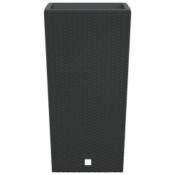 Jardinière et intérieur amovible anthracite 21 /49 L rotin PP 