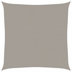 Voile d'ombrage 160 g/m² carré gris clair 5x5 m PEHD 