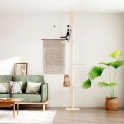 Arbre à chat du sol au plafond Crème 267,5-297,5 cm 