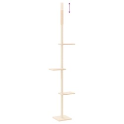 Arbre à chat du sol au plafond Crème 267,5-297,5 cm 