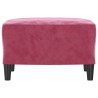 Repose-pied Rouge bordeaux 60x50x41 cm Velours 