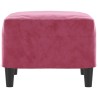 Repose-pied Rouge bordeaux 60x50x41 cm Velours 