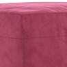 Repose-pied Rouge bordeaux 60x50x41 cm Velours 