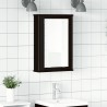 Armoire à miroir de salle de bain chêne noir bois ingénierie 