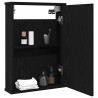 Armoire à miroir de salle de bain chêne noir bois ingénierie 