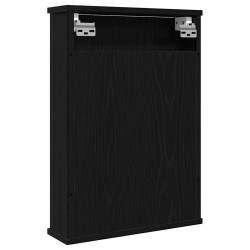 Armoire à miroir de salle de bain chêne noir bois ingénierie 
