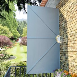 Auvent latéral pliable de terrasse Gris 300 x 150 cm 