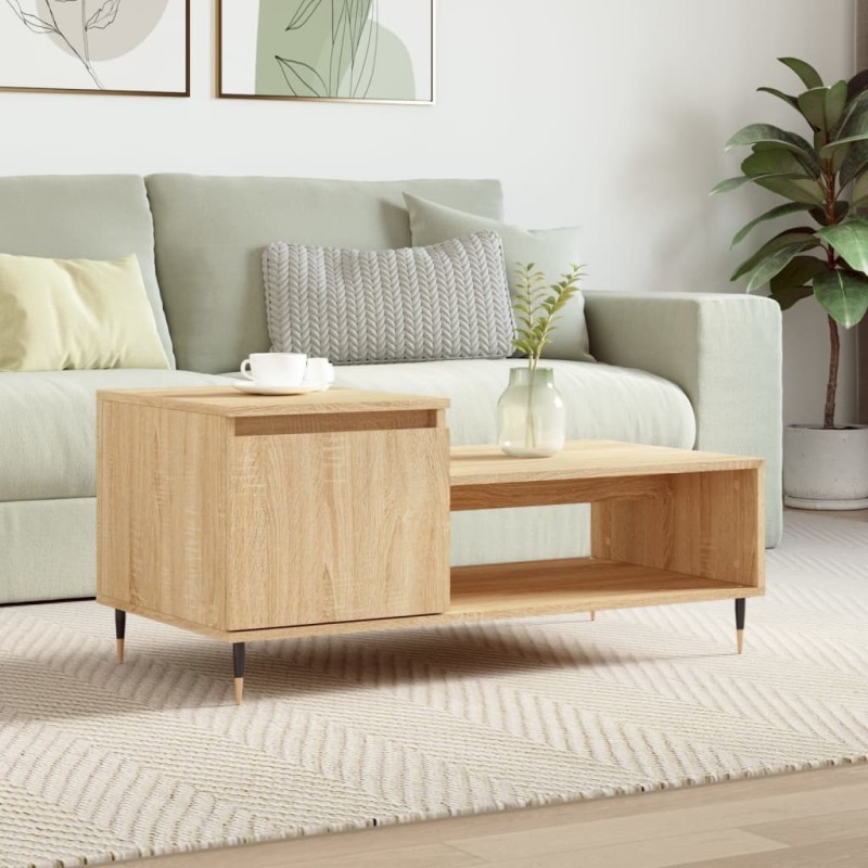 Table basse Chêne sonoma 100x50x45 cm Bois d'ingénierie Table basse Chêne sonoma 100x50x45 cm Bois d'ingénierie