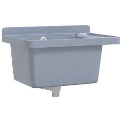 Lavabo pour montage murale gris 50x35x24 cm résine 