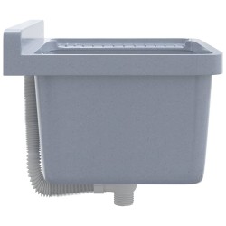 Lavabo pour montage murale gris 50x35x24 cm résine 