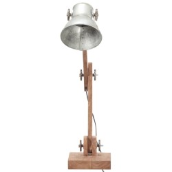 Lampe de bureau industrielle Argenté Rond 58x18x90 cm E27 