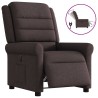 Fauteuil inclinable électrique Marron foncé Tissu 