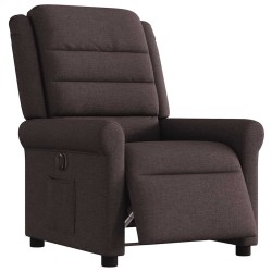 Fauteuil inclinable électrique Marron foncé Tissu 
