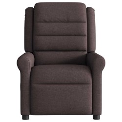 Fauteuil inclinable électrique Marron foncé Tissu 